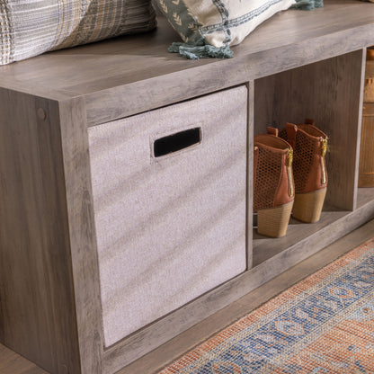 5 Cube Vertical Storage Organizer, Rustic Gray