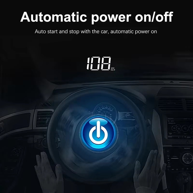 Windshield Display Car Speedometer HUD Head up Display Digital Speed Mete GPS Compass Multifunctional Automatic Car Windshield Projector New