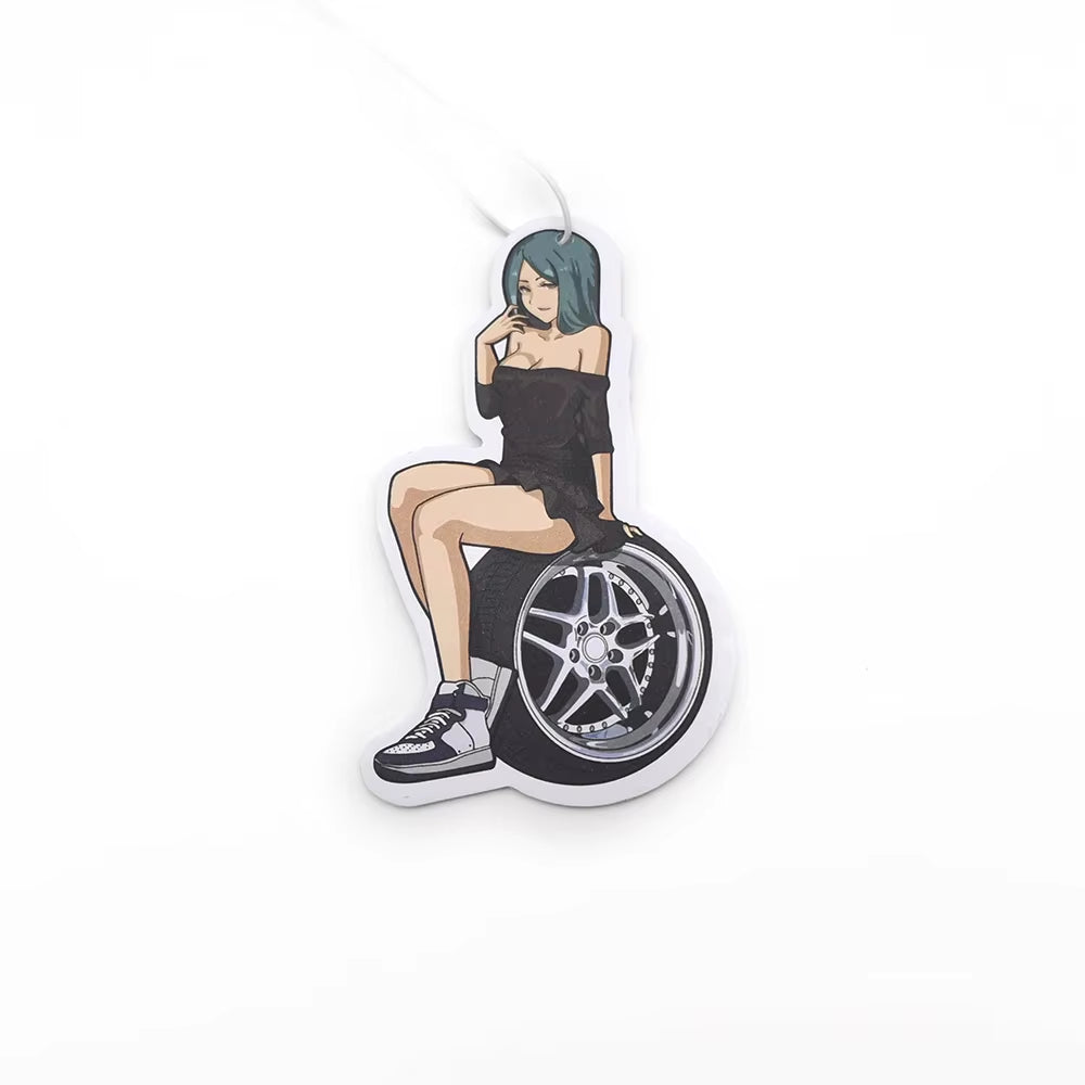 Car Air Freshener Perfume JDM Decoration Rearview Mirror Pendant Hanging Ornament JK Anime Girls Sex Lady for Auto Accessories