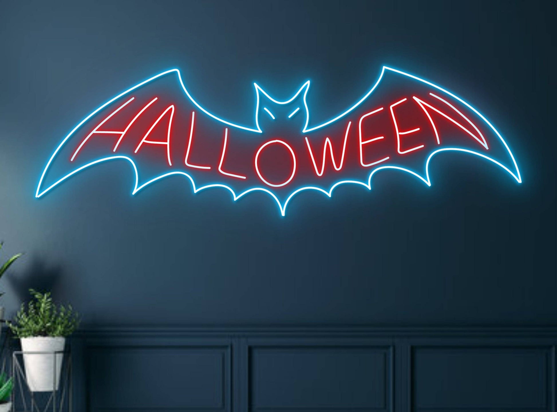 Halloween Bat Bird Neon Sign 38"/96Cm, Halloween Holiday Decoration