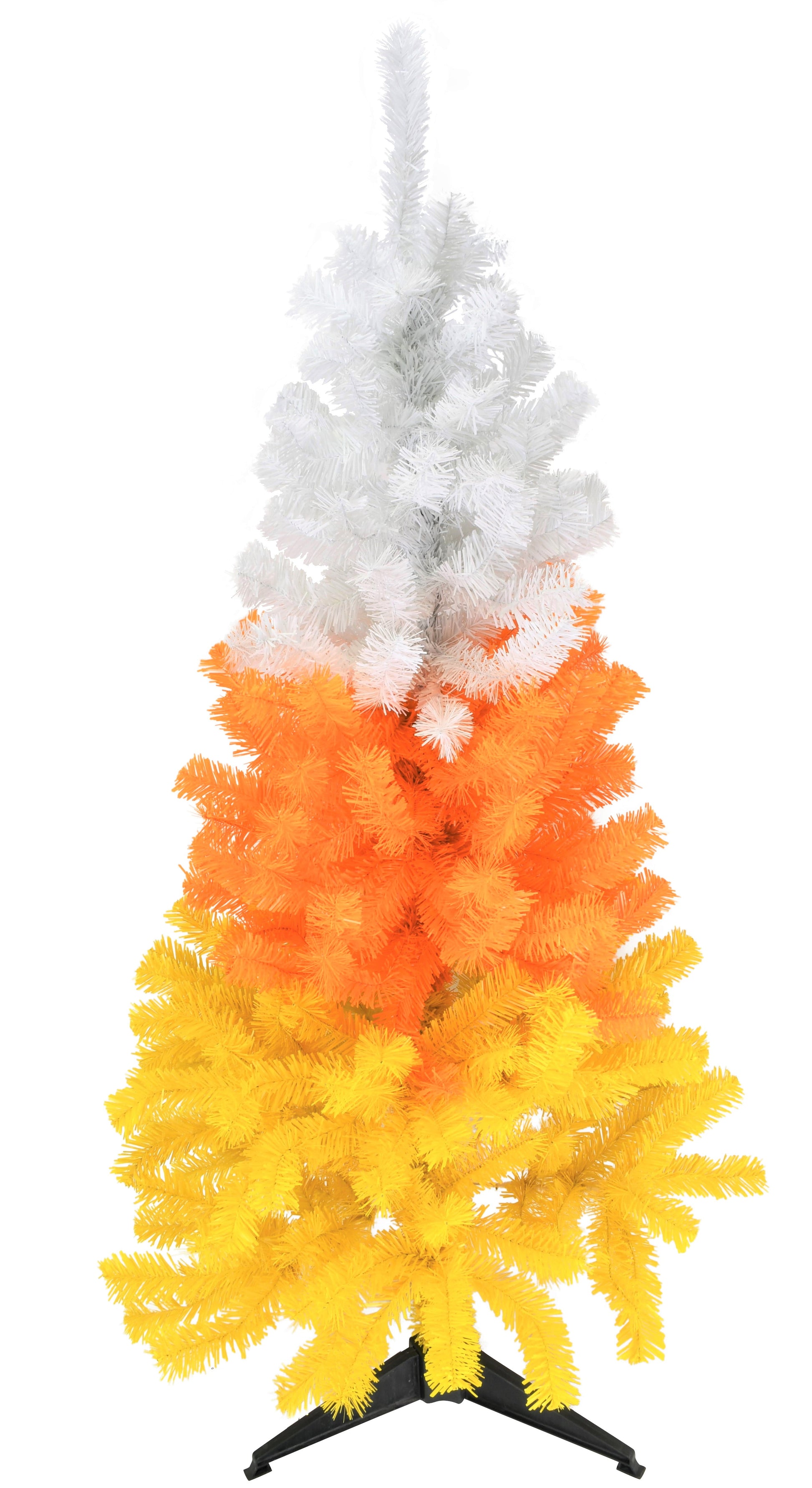White, Orange and Yellow Candy Corn Halloween Tree (4 Foot)