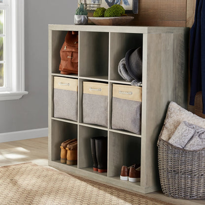 9 Cube Storage Organizer, Rustic Gray