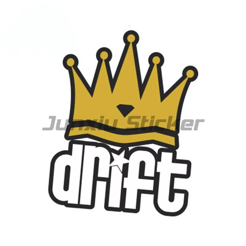 Retro DRIFT KING Spoof Funny JDM Drift Vinyl Car Sticker Cover Scratch Decal Motorcycles Car Accessories