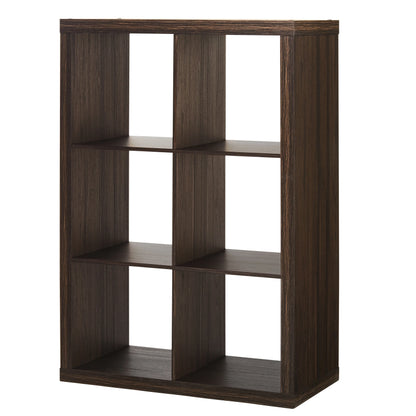 6 Cube Storage Organizer, Tobacco Oak