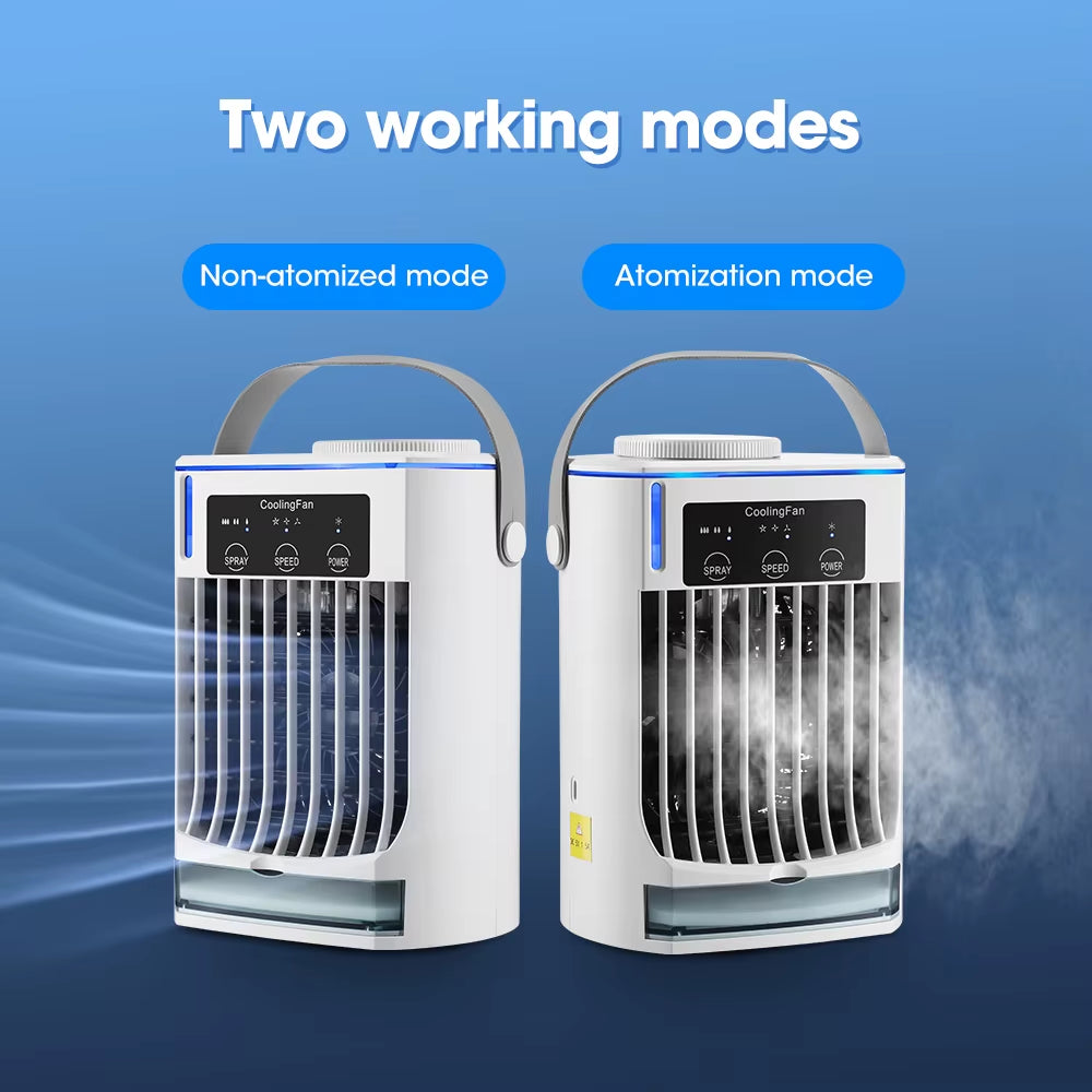 Mini Air Conditioner Air Cooler Fan Portable Water Cooling Fan Mobile Air Conditioning Fan for Room Office Cars