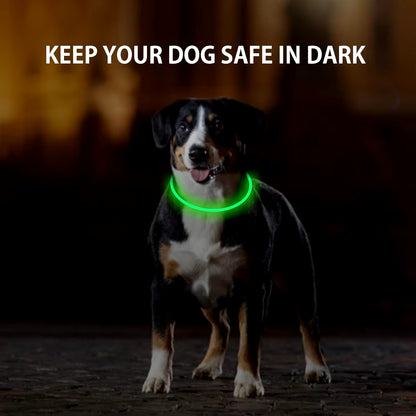 Illuminate Your Pet's Style: USB Rechargeable LED Dog & Cat Collar - Perfect for Christmas Gifts & Festive Fun!