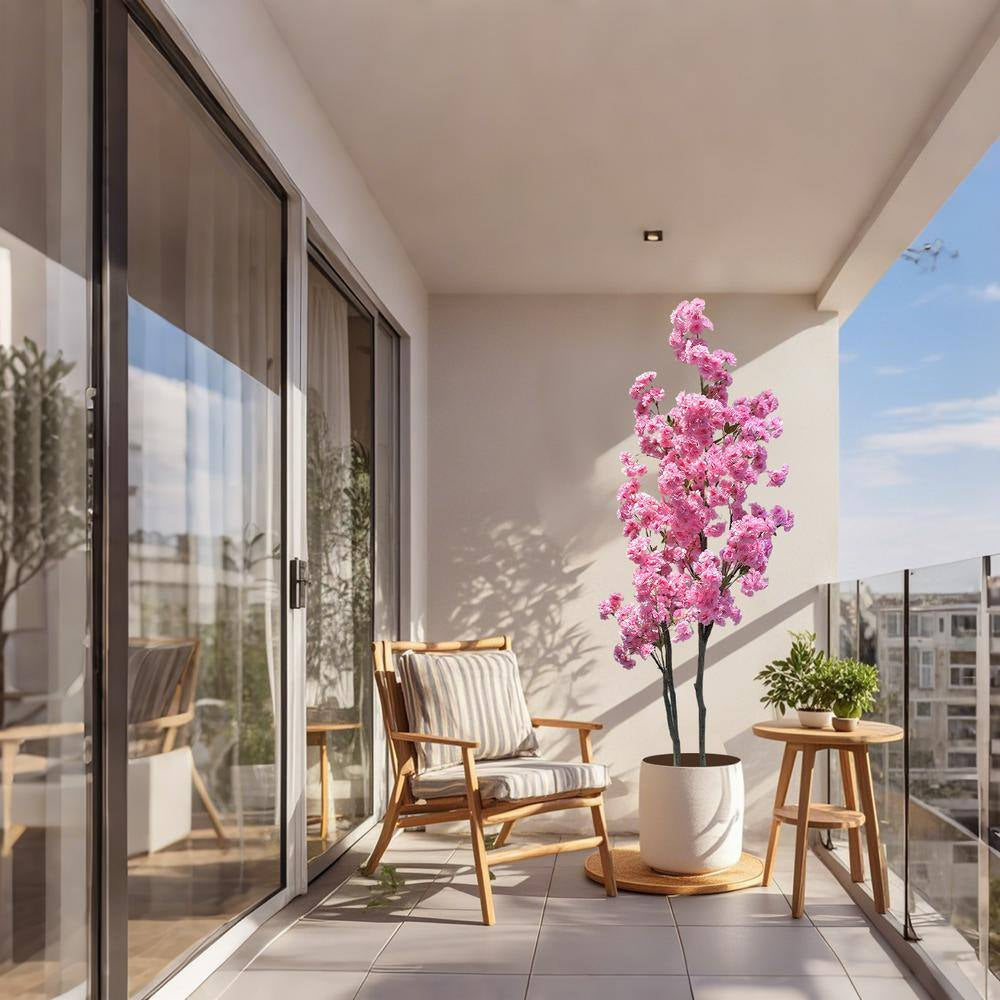 5.9 Ft. Artificial Cherry Blossom Tree, 2-Branch