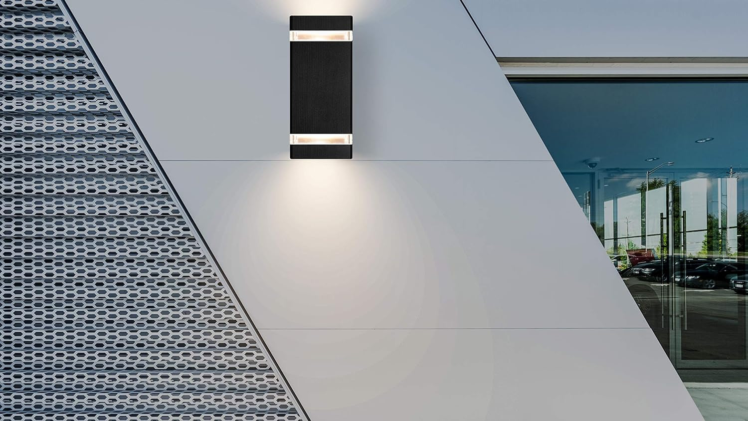 2 Pack LED Square up & down Lights Indoor/Outdoor Wall Light, Body in Aluminum Waterproof Indoor/Outdoor Wall Lamps 3000K 5W with Certificate ETL