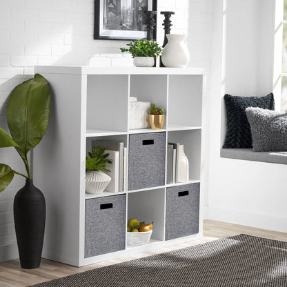 9 Cube Storage Organizer, White Texture
