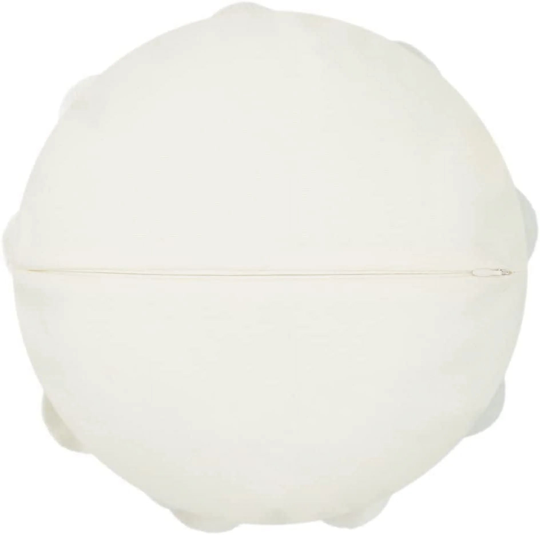 3D round Flower Pillow Cover with Insert Decorative Throw Pillows Small Circular Soft Suede Pillows for Bedroom,Living Room and Hotel in Beige 14Inch