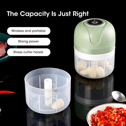Electric Garlic Masher Portable Chopper Multi Function Meat Grinder Masher Machine Mini Garlic Vegetable Chopper Usb Charging