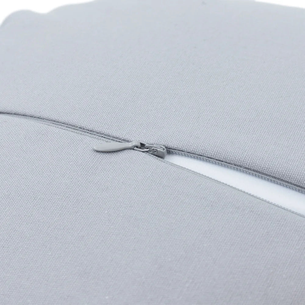 3D Handmade Soft round Decorative Gauze Rose Flower Accent Throw Pillows Cushion Cover with Insert 12 Inch Light Grey