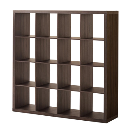 16 Cube Storage Organizer, Tobacco Oak