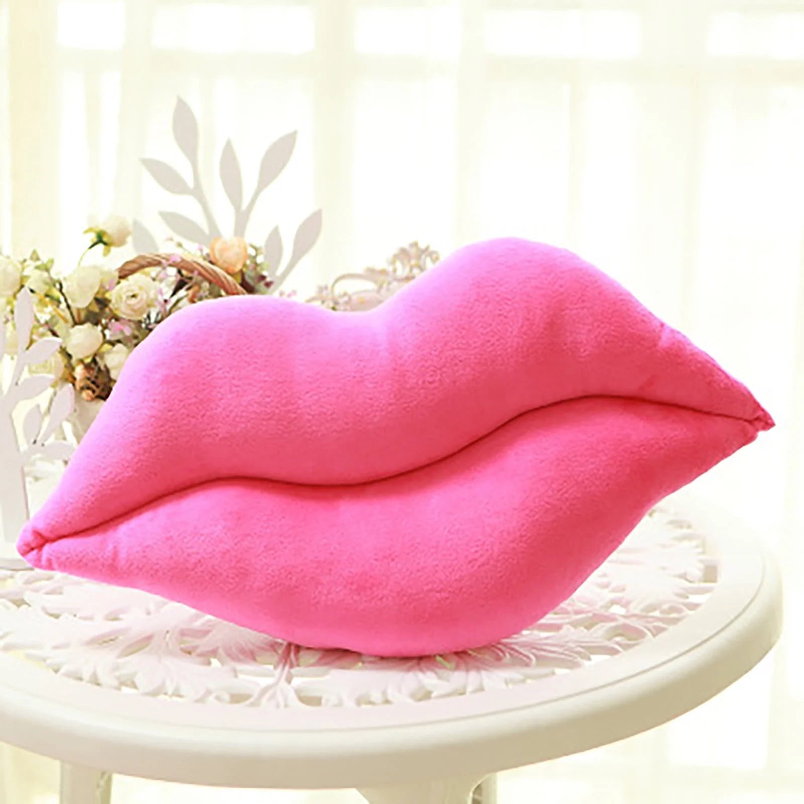 Lips Throw Pillows Soft Decorative Throw Pillows Love Pillows Cute Pillow 12"X6" for Couch Sofa Bed Living Room Bedroom,Pink