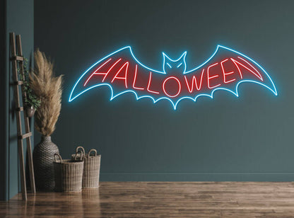 Halloween Bat Bird Neon Sign 38"/96Cm, Halloween Holiday Decoration