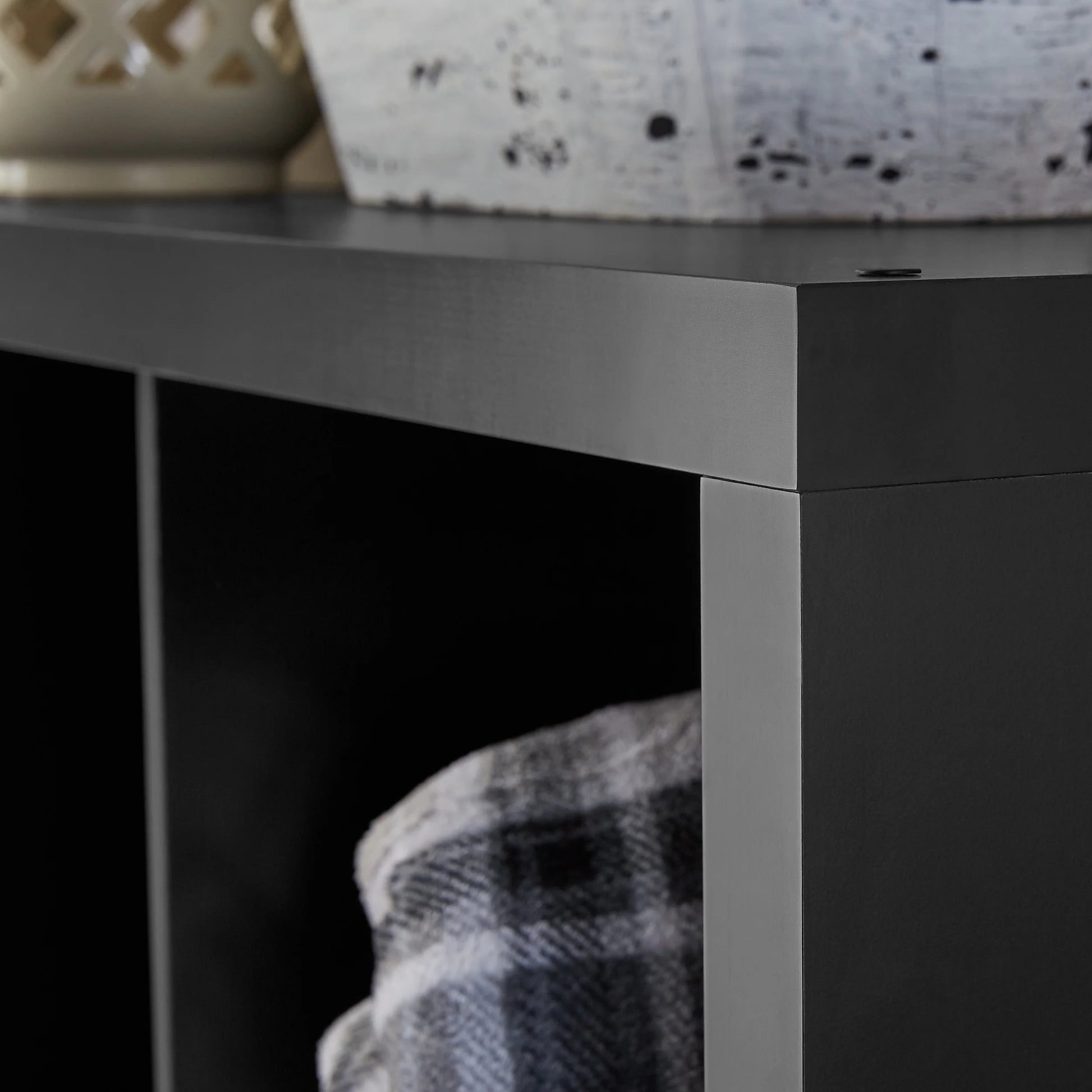9 Cube Storage Organizer, Solid Black