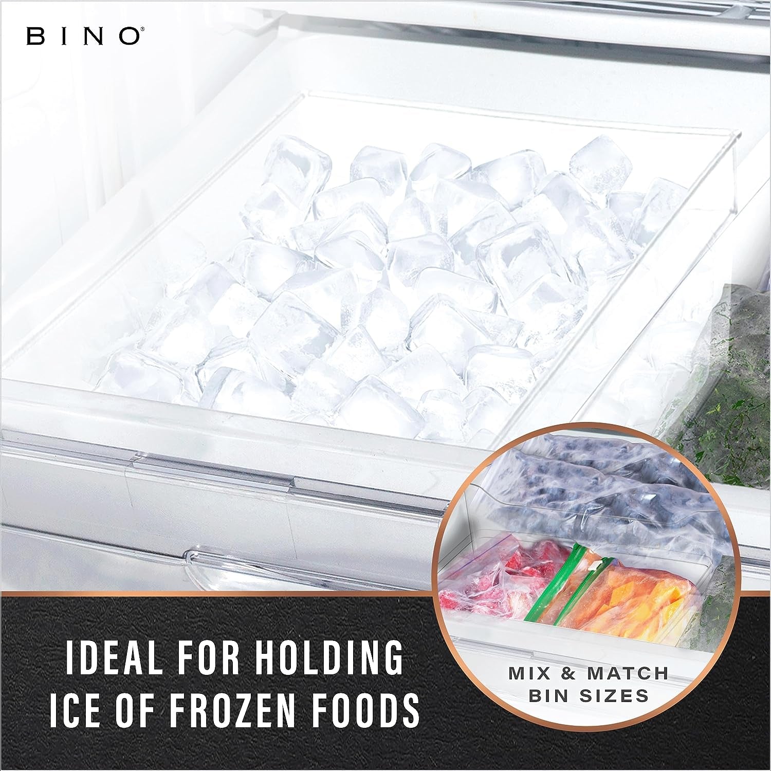 Plastic Storage Bins, Small - Shallow | Multipurpose Organizer Bins | Kitchen Pantry Organizers and Storage | Clear Containers for Organizing Home | Freezer Organizer