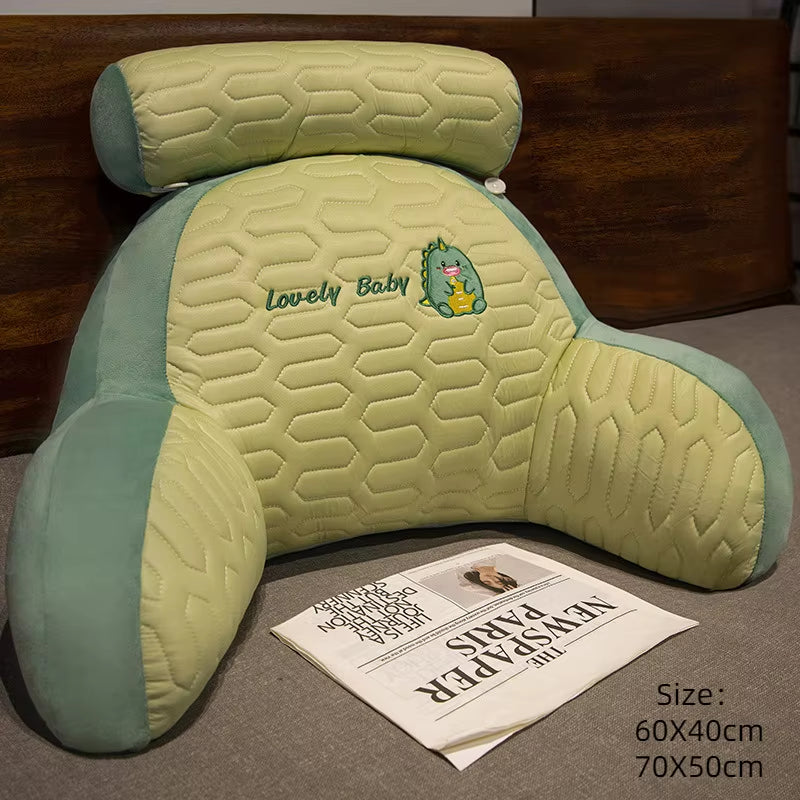 Neck & Back Comfort Pillows, Ice Silk Lovely Lux Bedside Cushions, Large Backrest Sofa Pillows, Bed Reading Bed Pillows,