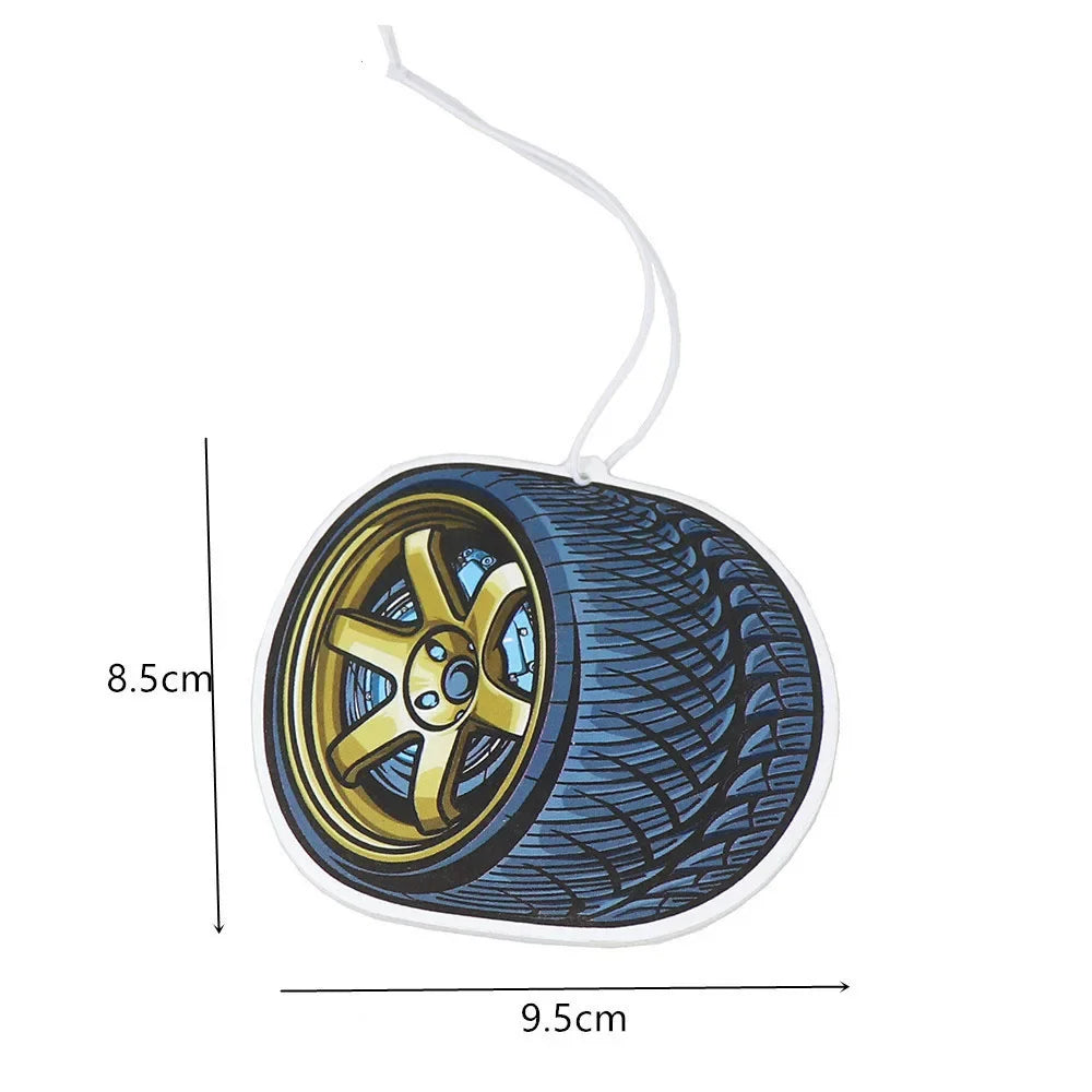 Car Air Freshener Hanging Rearview Mirror Perfume Flavoring Turbo Brake Disc Shock Absorber Solid Paper Diffuser Accessories