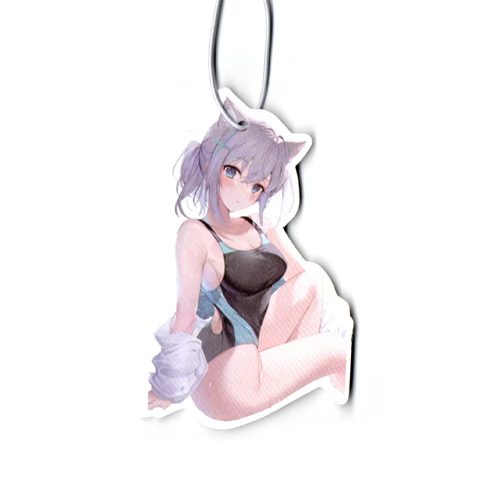 Car Air Freshener Perfume JDM Decoration Rearview Mirror Pendant Hanging Ornament JK Anime Girls Sex Lady for Auto Accessories