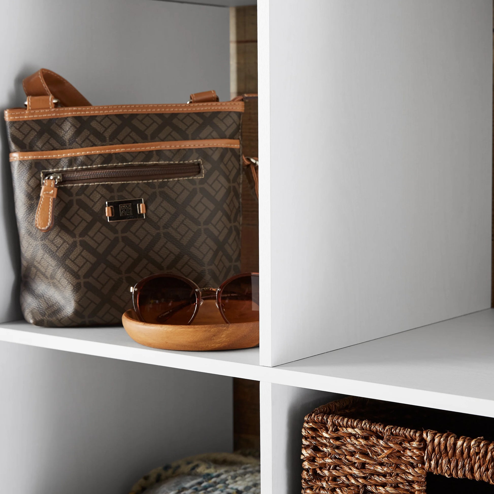 9 Cube Storage Organizer, White Texture
