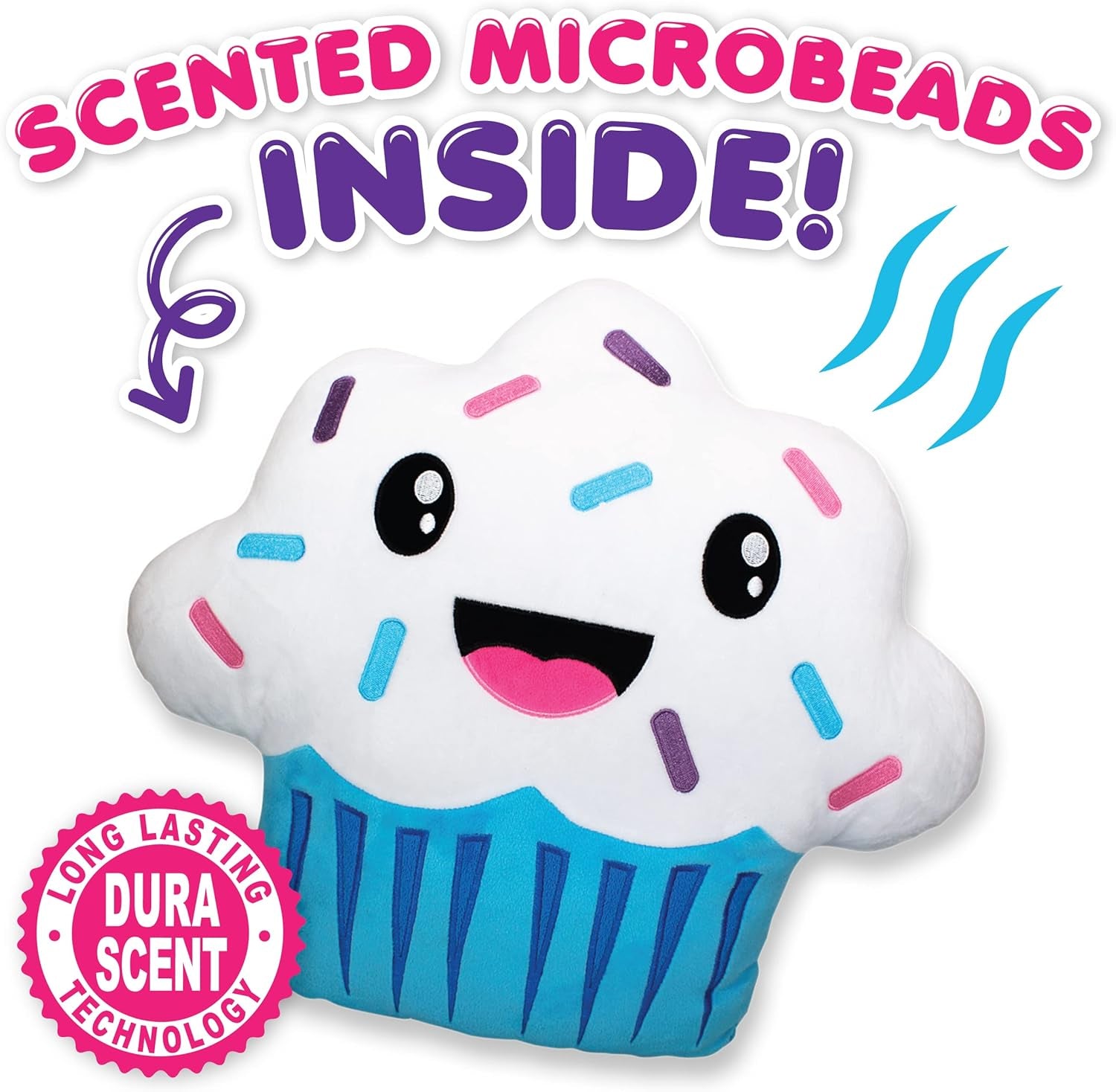 Smillows - Gourmet Scented Stuffed Plush Pillows (Cupcake) - Accent, Throw, Decorative, Fun Pillows - Kids Room Decor, Gift for Kids