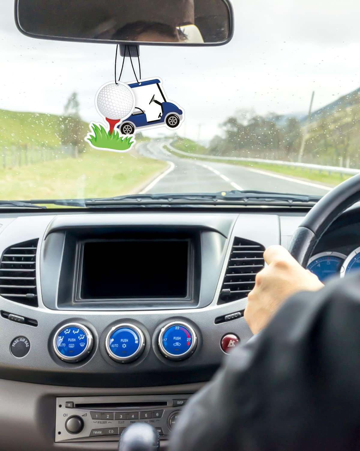 Golf Car Air Fresheners Hanging Accessories Slice Scented Perfume Air Freshener Interior Room Decor for Golf Lover Pendant Golf Gifts for Men