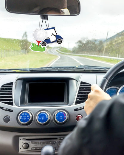 Golf Car Air Fresheners Hanging Accessories Slice Scented Perfume Air Freshener Interior Room Decor for Golf Lover Pendant Golf Gifts for Men