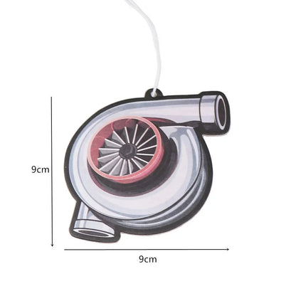 Car Air Freshener Hanging Rearview Mirror Perfume Flavoring Turbo Brake Disc Shock Absorber Solid Paper Diffuser Accessories