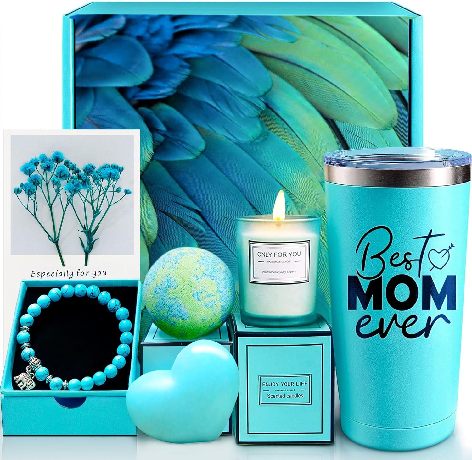 Gifts for Mom Grandma Mother-In-Law Wife Newmom, Birthday Valentines Christmas Gifts from Daughter Son Kids Husband, Thank You Mom Spa Gift Basket