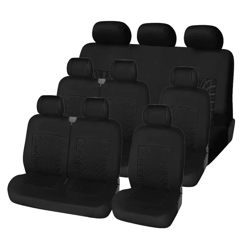 Bus/Van Seat Covers - 9 Seats! High Quality Dirt Resistant Car Seat Protectors Multiple Colors