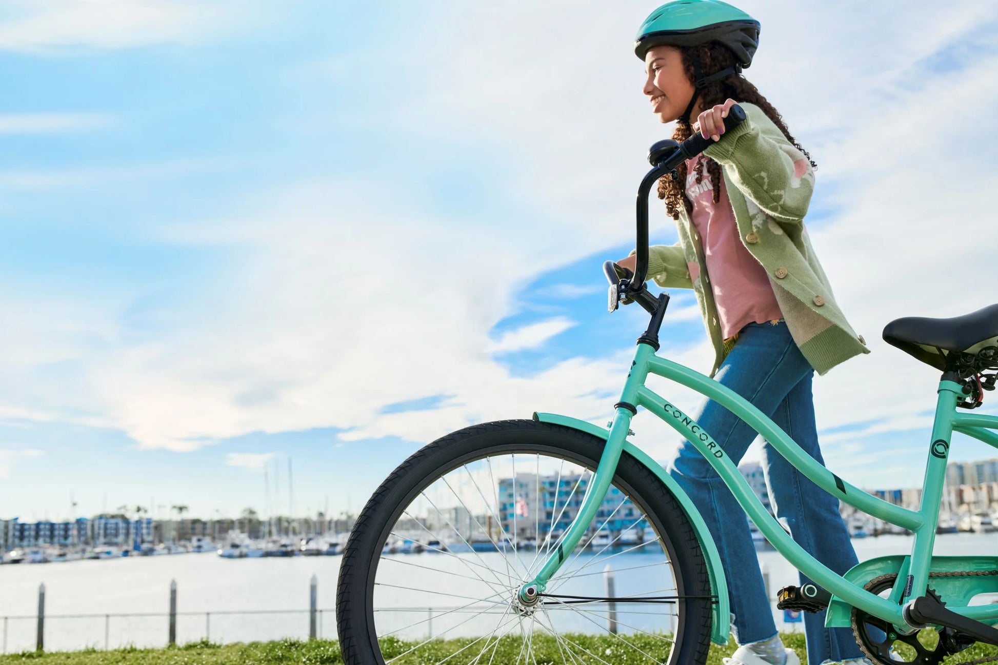 24"  Pacifica Cruiser Bicycle, Fits Riders 4'6" - 5'6", Teen, Unisex, Sea Green
