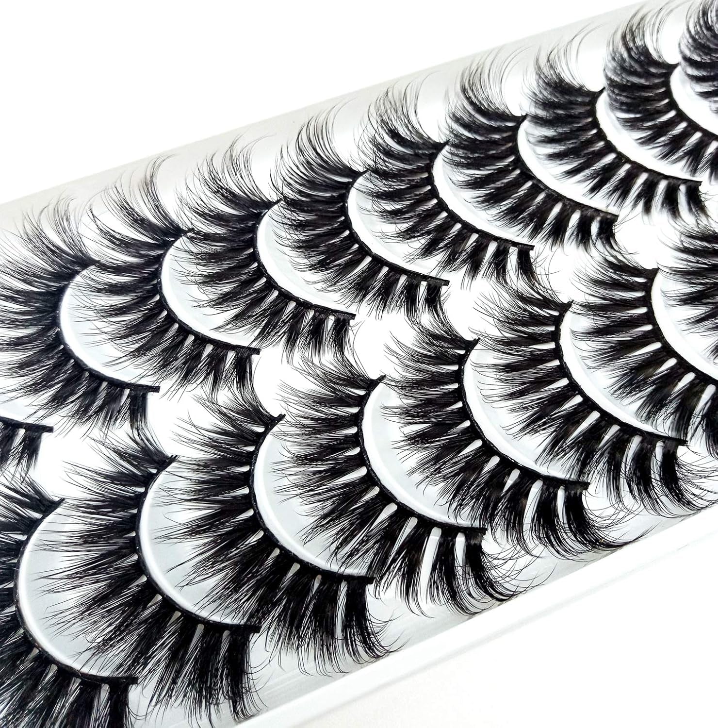 10 Pairs Natural False Eyelashes Fake Lashes Long Makeup 3D Mink Lashes Extension Eyelash Mink Eyelashes for Beauty (3D115)