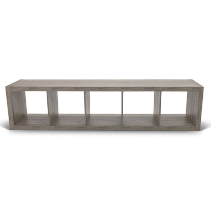 5 Cube Vertical Storage Organizer, Rustic Gray