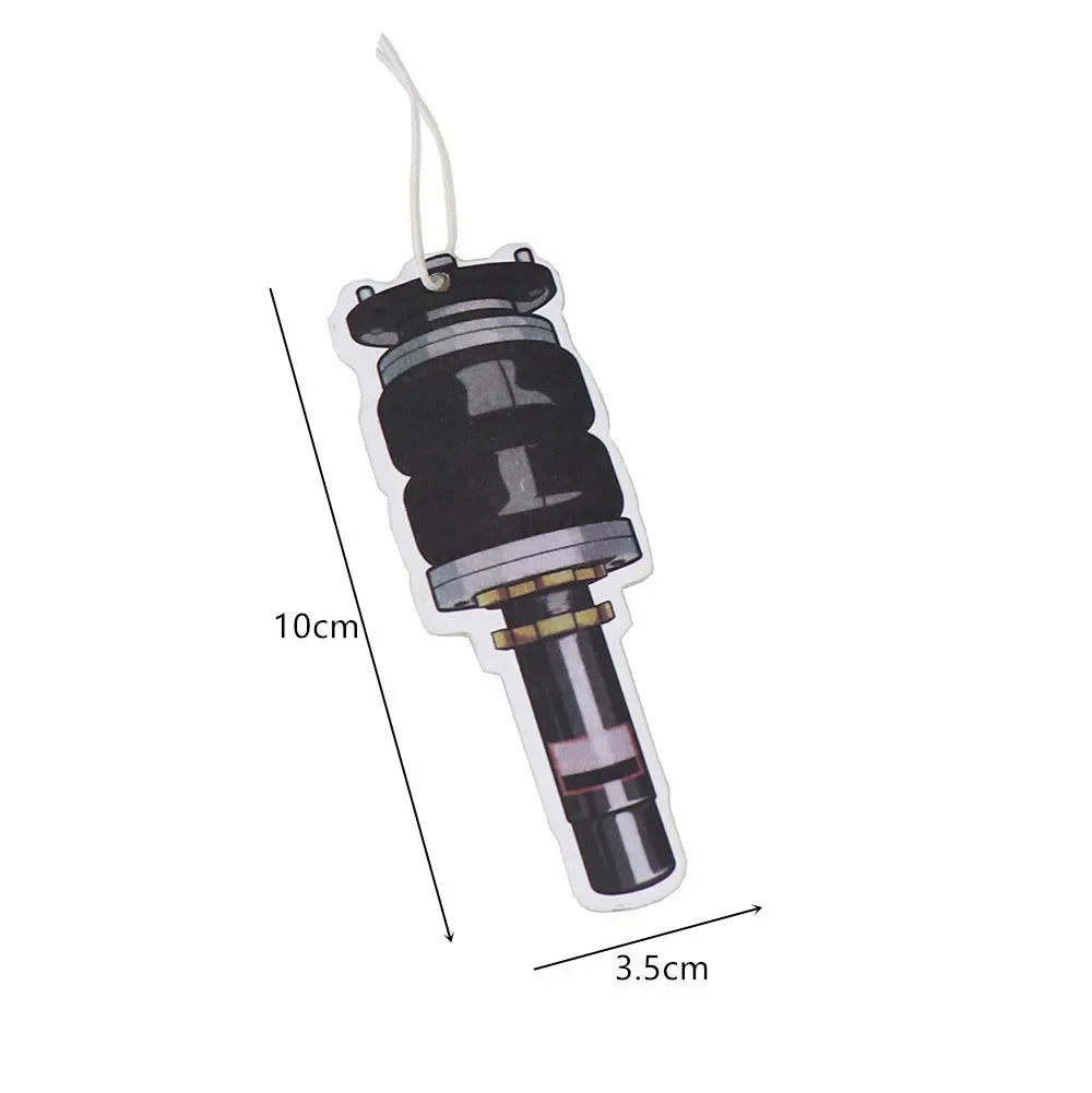 Car Air Freshener Hanging Rearview Mirror Perfume Flavoring Turbo Brake Disc Shock Absorber Solid Paper Diffuser Accessories