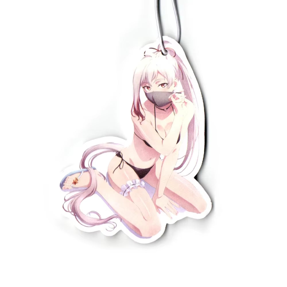 Car Air Freshener Perfume JDM Decoration Rearview Mirror Pendant Hanging Ornament JK Anime Girls Sex Lady for Auto Accessories