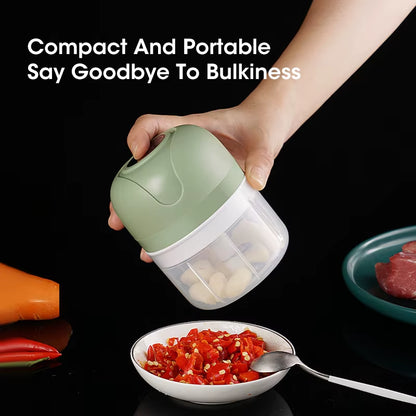 Electric Garlic Masher Portable Chopper Multi Function Meat Grinder Masher Machine Mini Garlic Vegetable Chopper Usb Charging