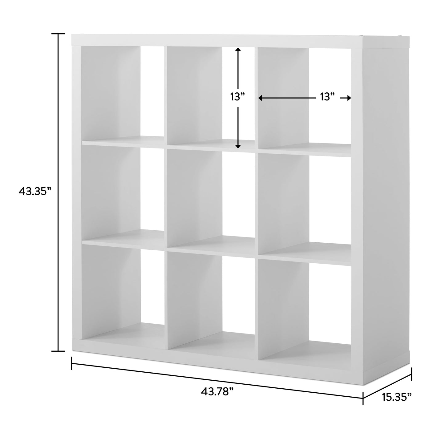9 Cube Storage Organizer, White Texture