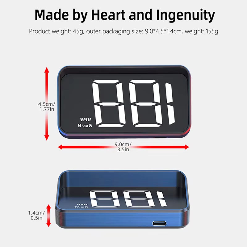 Windshield Display Car Speedometer HUD Head up Display Digital Speed Mete GPS Compass Multifunctional Automatic Car Windshield Projector New