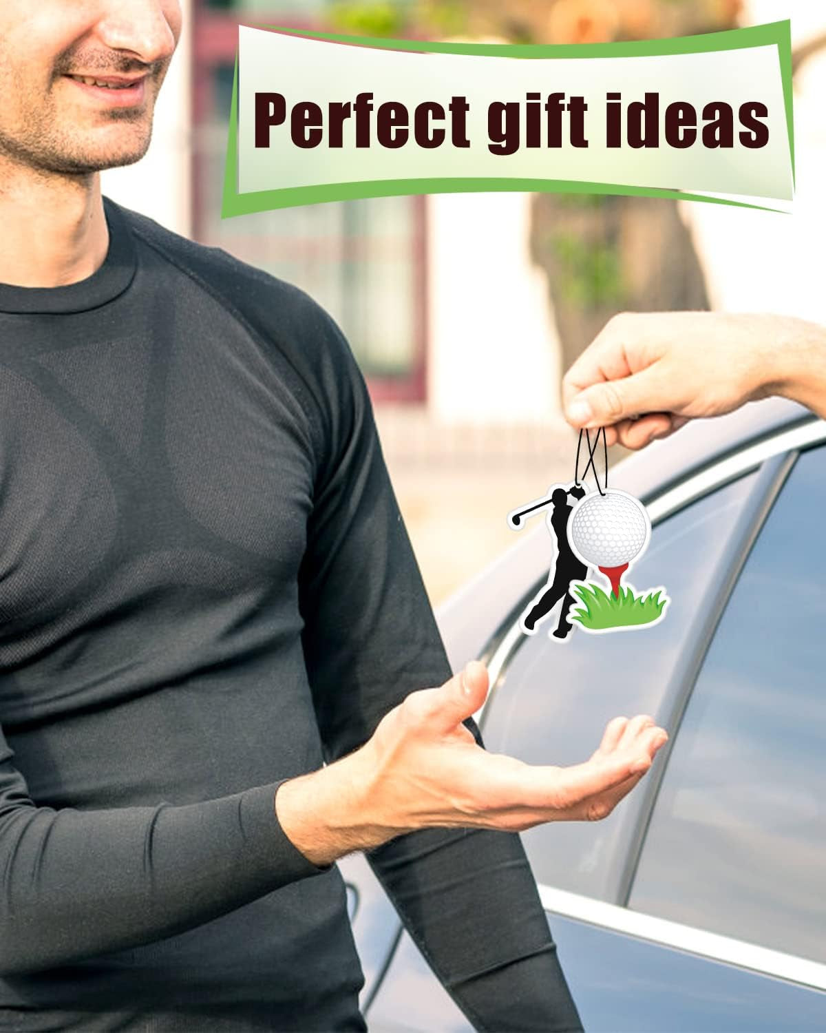 Golf Car Air Fresheners Hanging Accessories Slice Scented Perfume Air Freshener Interior Room Decor for Golf Lover Pendant Golf Gifts for Men