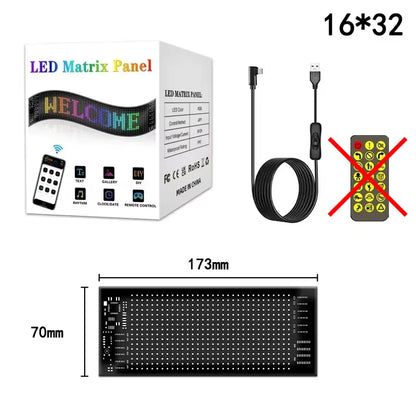 LED Car Sign Animation RGB LED Matrix Pixel Panel DIY Programmable Bluetooth App Control LED Panel Flexible Display Light