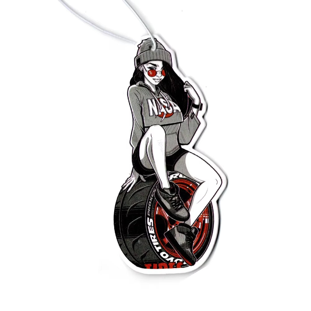 Car Air Freshener Perfume JDM Decoration Rearview Mirror Pendant Hanging Ornament JK Anime Girls Sex Lady for Auto Accessories