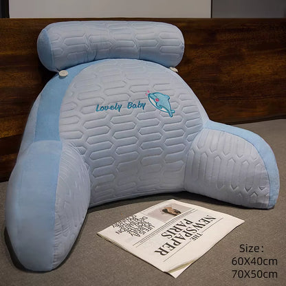 Neck & Back Comfort Pillows, Ice Silk Lovely Lux Bedside Cushions, Large Backrest Sofa Pillows, Bed Reading Bed Pillows,