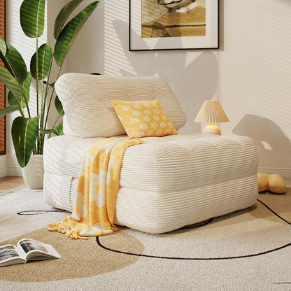 2-in-1 Foldable Sofa Bed - Ultra Comfy Chair Bed with Pillow & Support, Perfect Space Saver for Living Room & Guest Rooms