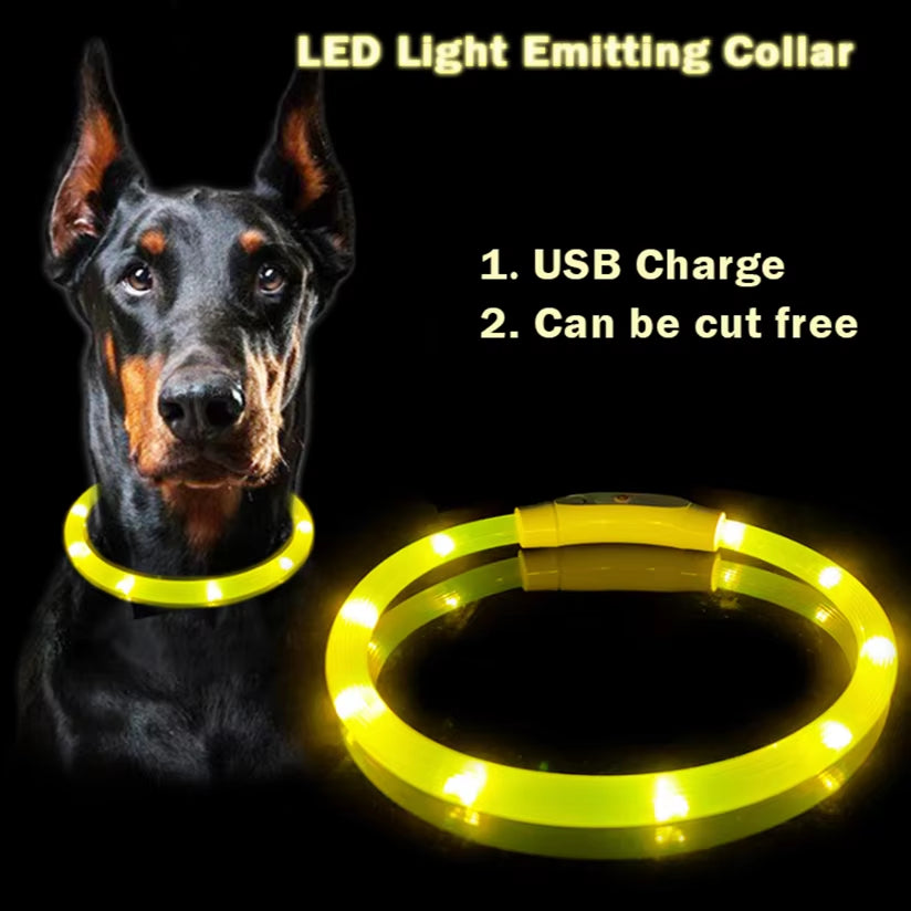 Illuminate Your Pet's Style: USB Rechargeable LED Dog & Cat Collar - Perfect for Christmas Gifts & Festive Fun!