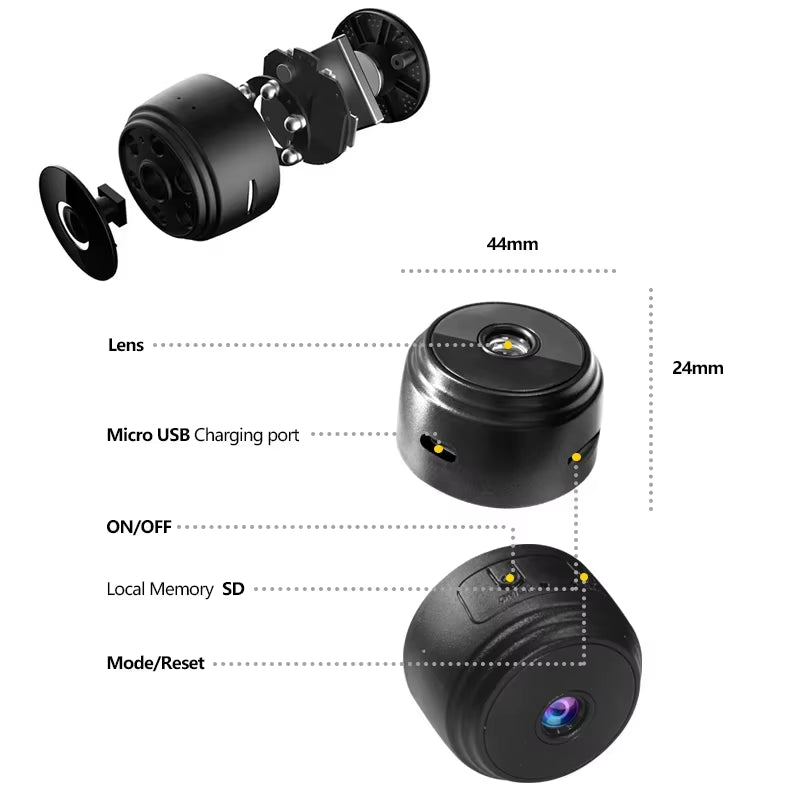 Mini Camera A9 Wifi Recorder Security Monitoring Wireless Video Mini Camera Recorder Voice Camera Smart Home for Infants and Pet