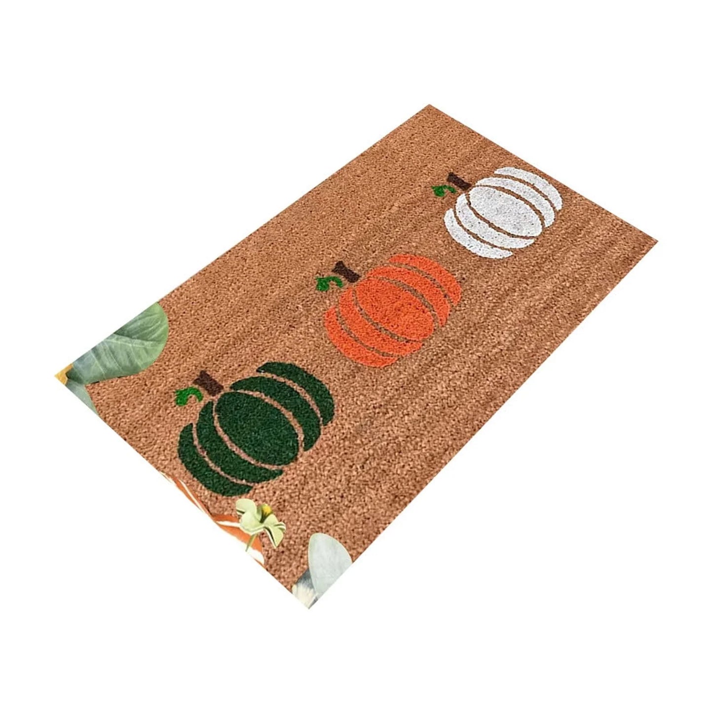 Pumpkin Area Rug Bright Pumpkin Floor Mats Slip Resistants Earth Floor Mats for Front Door Bathroom Kitchen Room 19.67×31.49In