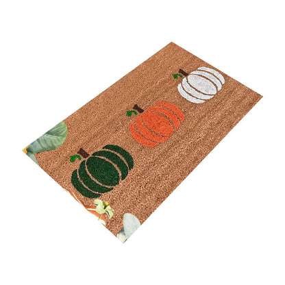 Pumpkin Area Rug Bright Pumpkin Floor Mats Slip Resistants Earth Floor Mats for Front Door Bathroom Kitchen Room 19.67×31.49In
