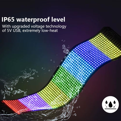 LED Car Sign Animation RGB LED Matrix Pixel Panel DIY Programmable Bluetooth App Control LED Panel Flexible Display Light