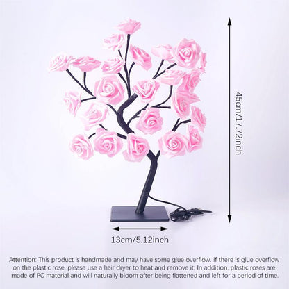 Enchanting Rose Flower Design Night Light - USB Powered Table Lamp for Bedroom & Holiday Decor, Perfect Valentine's Day Gift!